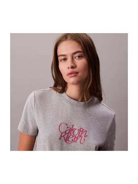Tricou Calvin Klein Jeans gri