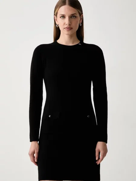 Joop! rochie tricotată cu amestec de lână negru