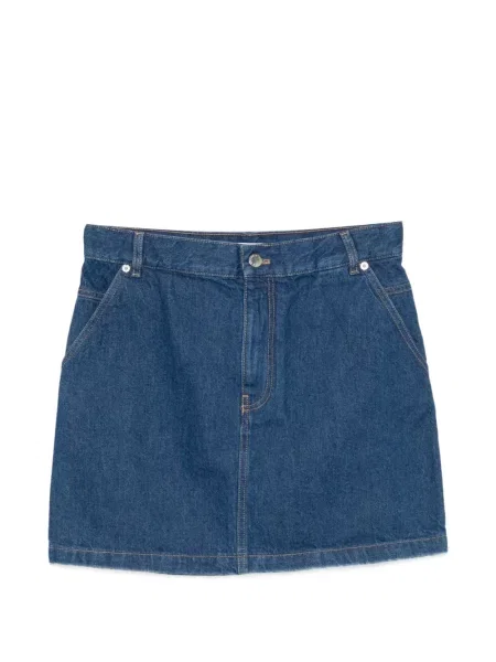 Μίνι φούστα τζιν Maison Kitsuné μπλε