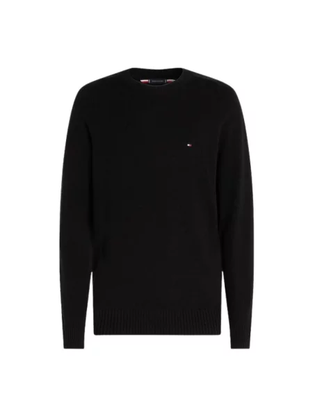 Sweter Tommy Hilfiger wełniany czarny