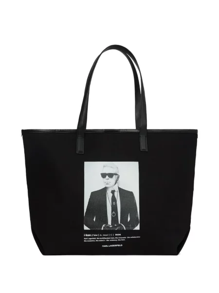 Geantă Karl Lagerfeld cu imagine negru
