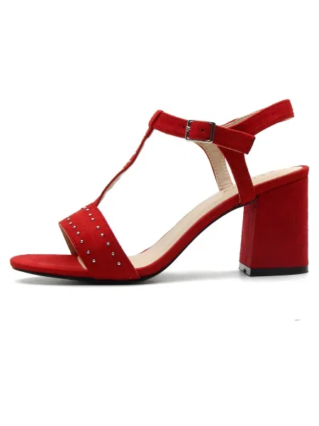 Celena Sandale Carita / argintiu roșu