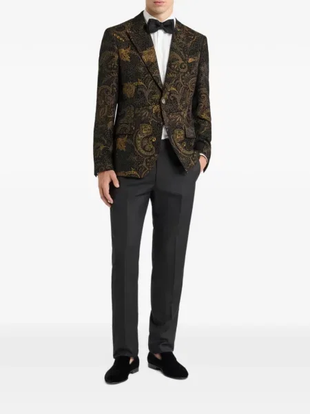 Жакардово яке Etro на цветя черно