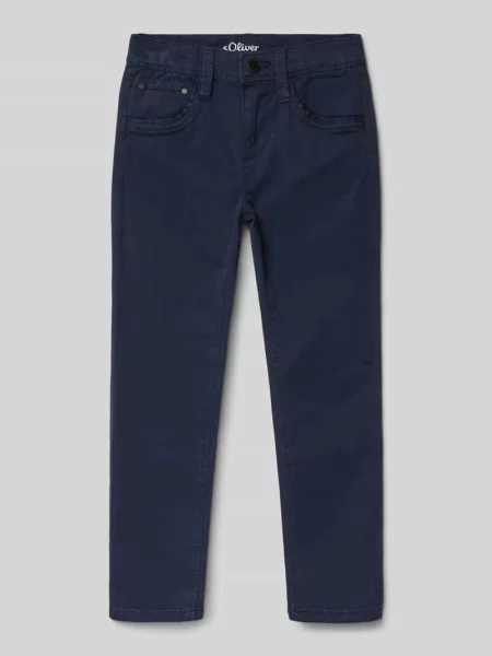 Jeansy o kroju slim fit z bawełną S.oliver Red Label granatowe