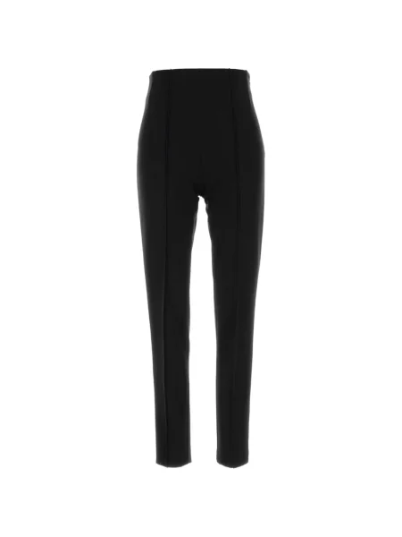 Pantaloni Jil Sander cu talie înaltă negru