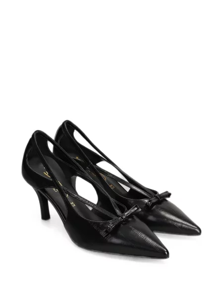 Pantofi cu toc Biancadi cu funde negru