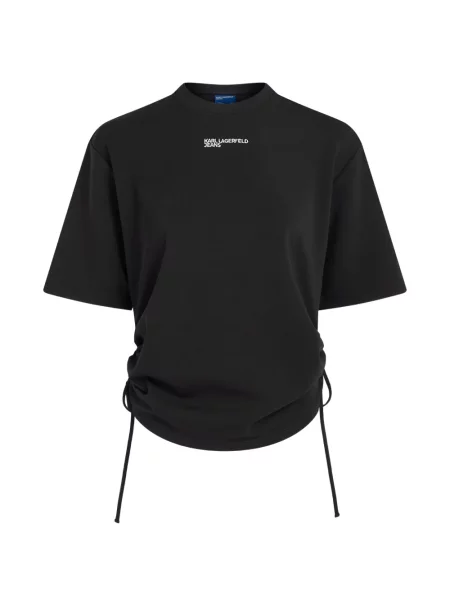 Tricou Karl Lagerfeld Jeans cu legături negru