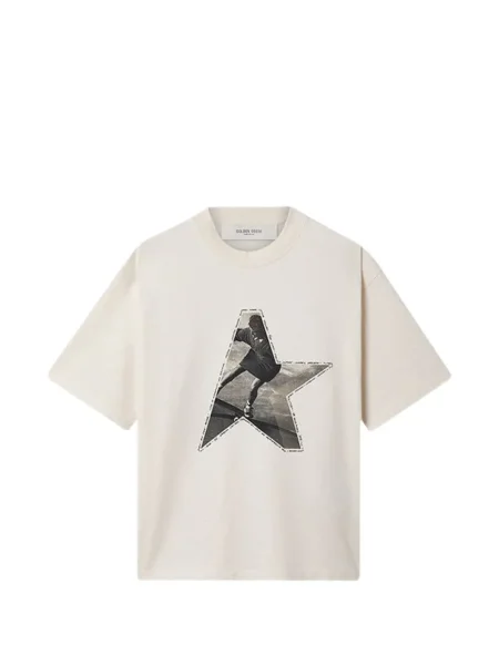 Tricou Golden Goose cu imagine auriu