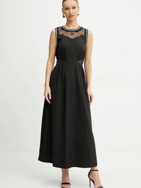 Liu Jo sukienka maxi rozkloszowana czarny