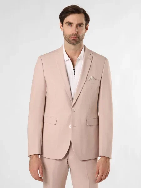 Finshley & Harding London kurtka modułowa Brixdon Mężczyźni Slim Fit Sztuczne włókno marmurkowy 94 różowy