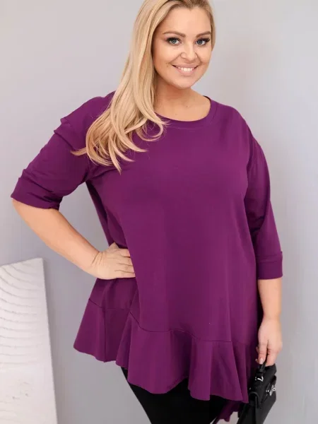 Bluză Kesi Włoski cu volane violet