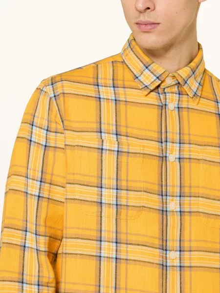 Tommy Hilfiger Košile Relaxed Fit tmavě žlutá / světle / tmavě šedá