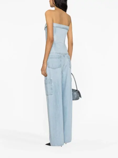 Palaidinė be rankovių Dion Lee be petnešėlių mėlyna