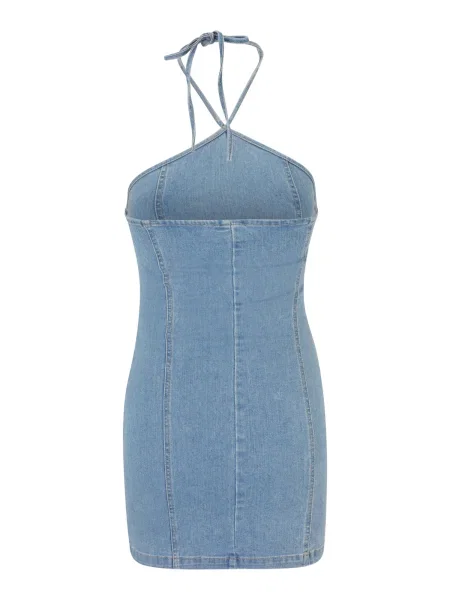 Noisy May Petite Obleka NICKY moder denim