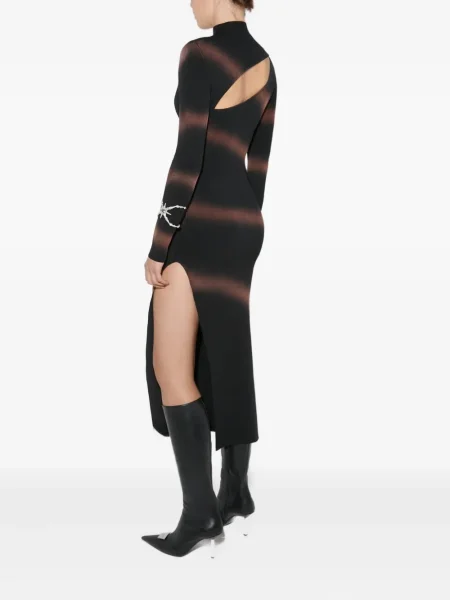 Rochie Misbhv cu dungi tricotate de costum negru