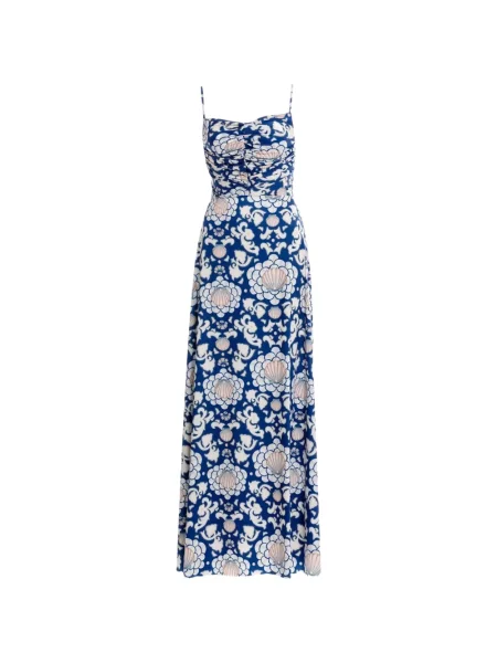 Rochie maxi Agua By Agua Bendita cu imagine de costum albastru