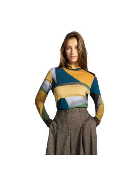 Lniany sweter z golfem Elena Miro'