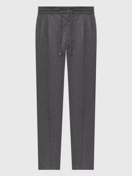 Шерстяные брюки Brunello Cucinelli серые