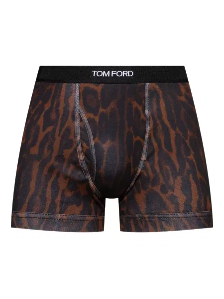 Boxeri Tom Ford cu imagine cu model leopard maro