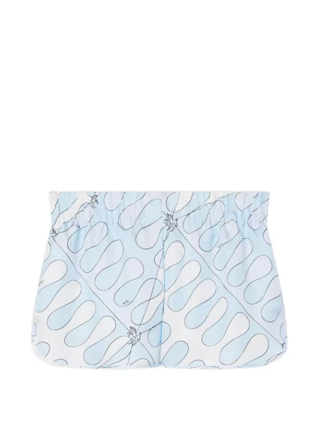 Pantaloni scurți Pucci de mătase cu imagine albastru