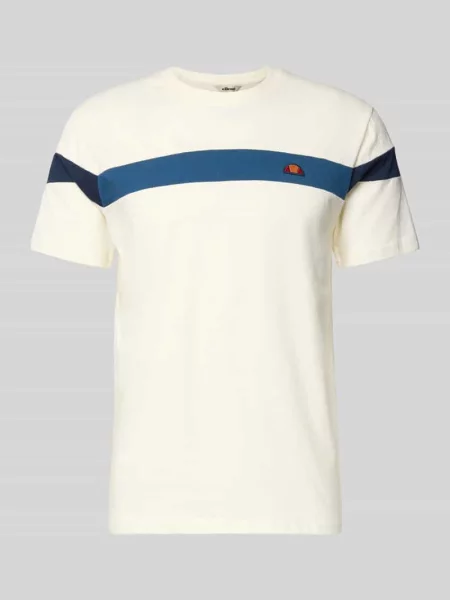 T-shirt o kroju regular fit z detalem z logo model Caserio' Ellesse biała