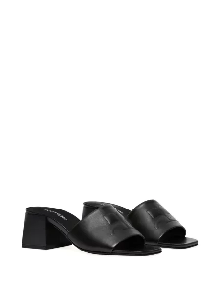 Papuci tip mules Courreges negru