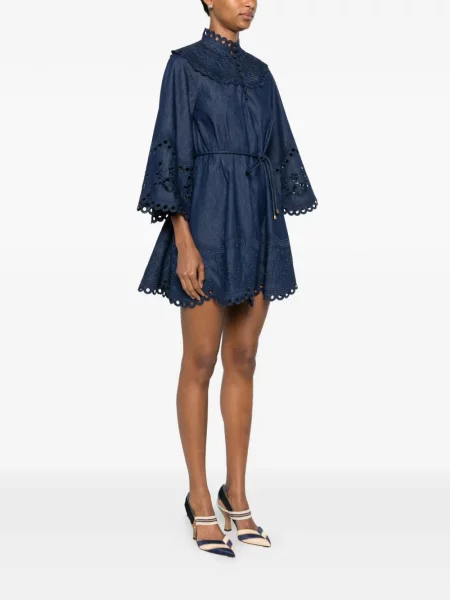 Rochie Zimmermann cu broderie albastru