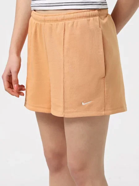 Шорти NIKE Sportswear Chill French Terry Mid Rise 4 Inch світло-коричневий бавовна/поліестер коричневі