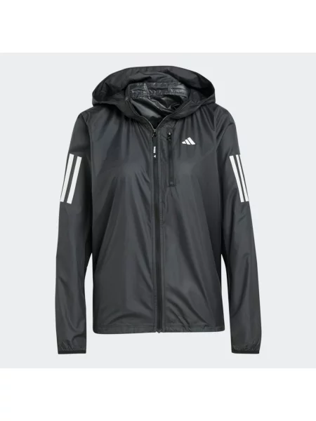 ADIDAS PERFORMANCE Αθλητικό μπουφάν Own The Run μαύρο λευκό