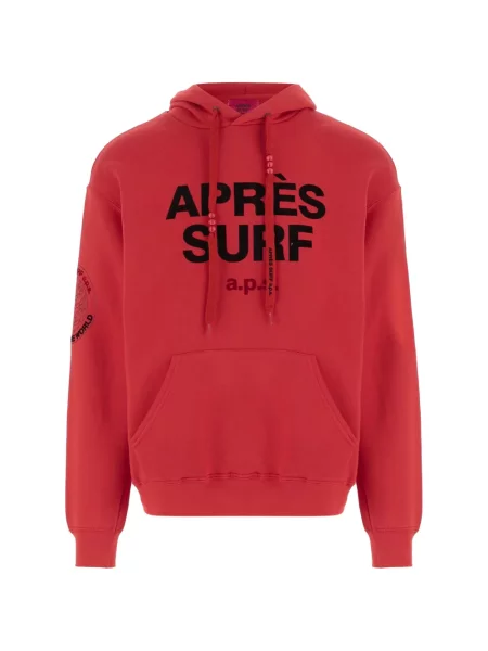 Hanorac cu glugă Après Surf cu model floral cu imagine roșu