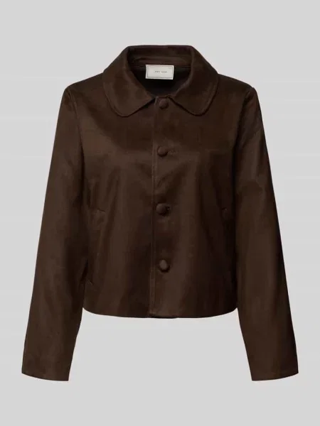 Żakiet o kroju regular fit z imitacji skóry model ‘Nilo’ Neo Noir