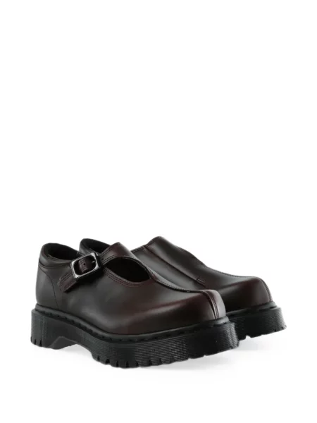 Pantofi loafer Dr. Martens cu platformă cu cataramă maro