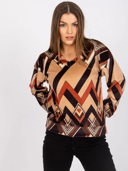 Bluză Fashionhunters cu imagine negru