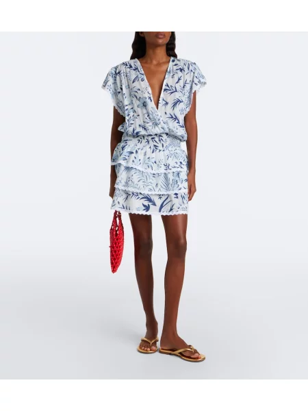 Rochie Melissa Odabash cu model floral alb