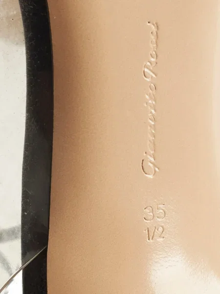 Кожени сандали Gianvito Rossi c отворени пръсти бяло