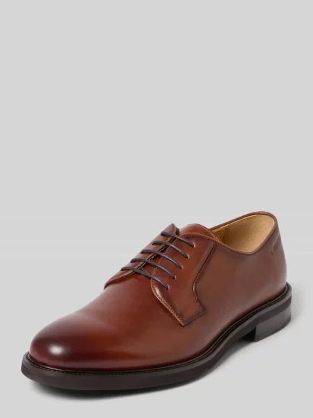 Derby ze skóry z wytłaczanym logo model UMMO' Cg - Club Of Gents