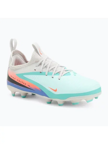 Încălțăminte de fotbal pentru bărbați Nike United Phantom 6 Low Academy Jr FG/MG pistachio frost/hyper orange portocaliu