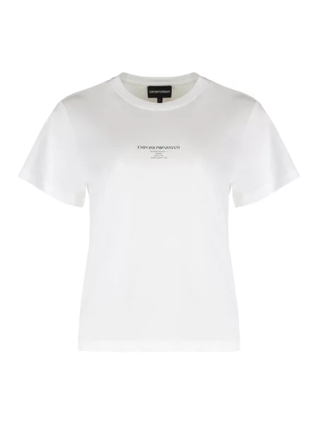 Koszulka Emporio Armani z logo biała