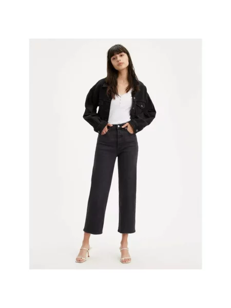 Levi's jeansy Ribcage high waist czarne