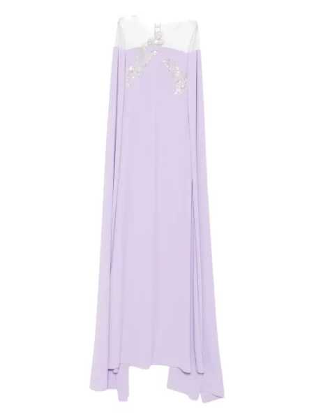 Rochie maxi Cristallini de costum violet