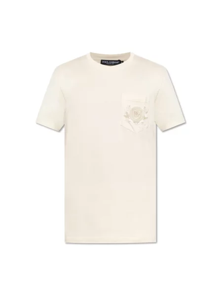 Koszulka Dolce And Gabbana z logo beżowa