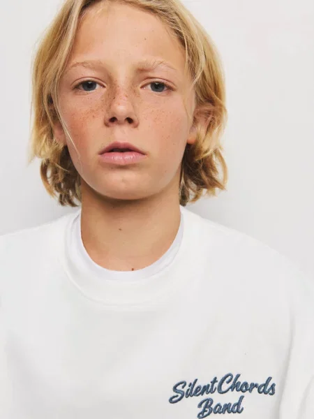 Bluza z nadrukiem Dzieci lata MANGO KIDS biały