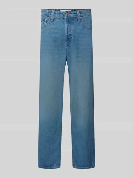Jeansy o kroju straight fit z czystej bawełny model Alex' Jack & Jones niebieskie