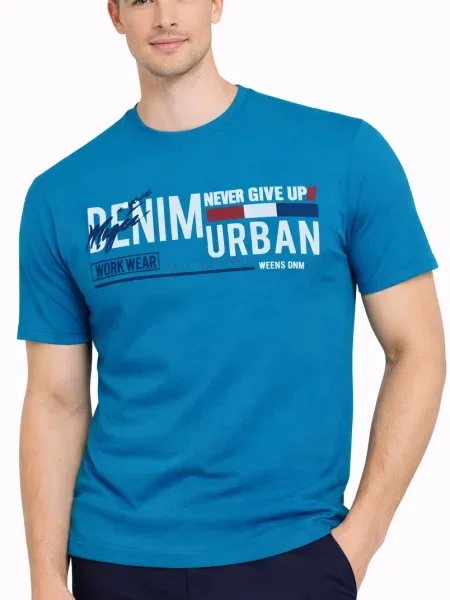 Pulover Jumper s kapuco modra