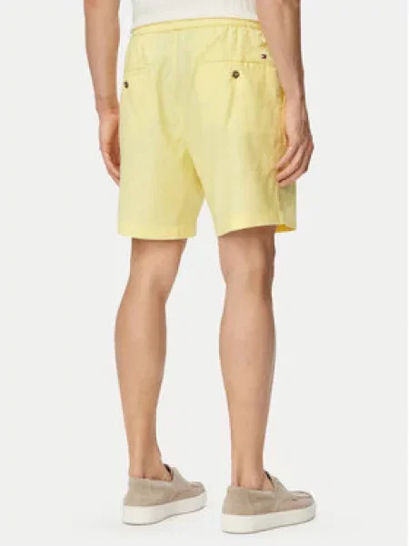 Šortky z materiálu Tommy Hilfiger žluté