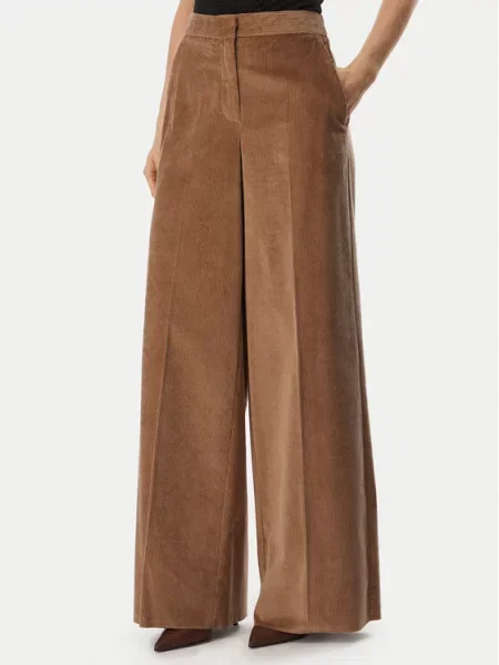 Marella Pantaloni din Etre deschis Wide Leg maro