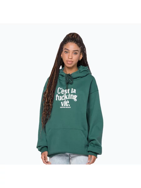Bluză pentru femei Kaotiko C'est la vie Hoodie jade