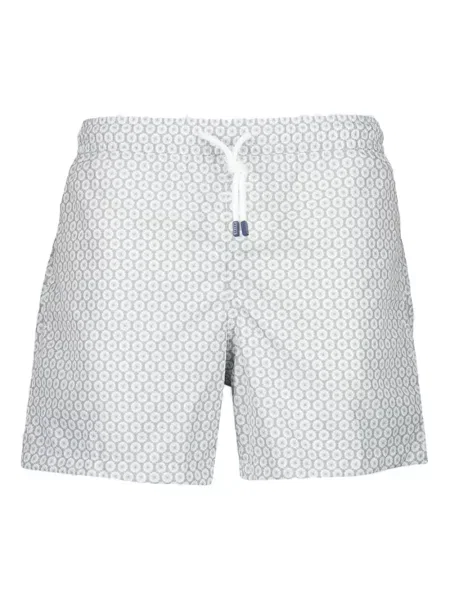 Slip de baie Fedeli cu imagine cu imprimeu geometric gri