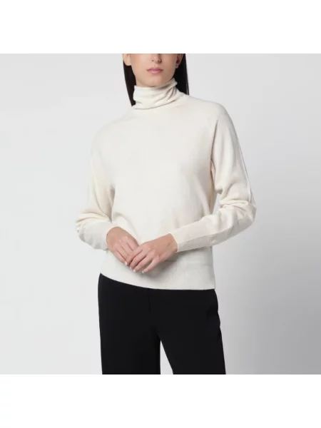 Sweter Almada z kaszmiru biały
