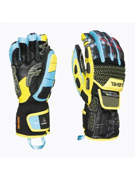 Mănuși de schi Level Worldcup Cf yellow/blue albastru